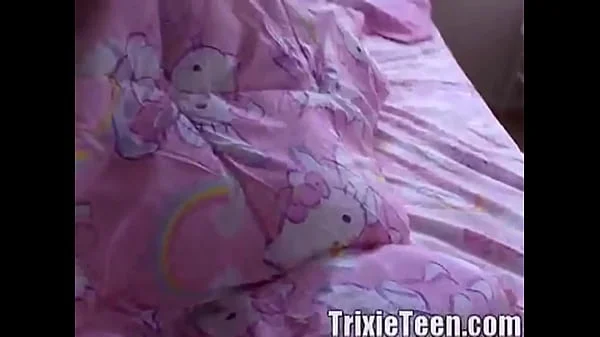 Petite teen amateur orgasms while in bed - Trixie Teen